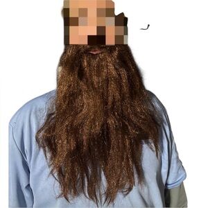 Long brown beard costume wig Halloween adult